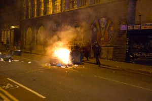 Riots in Bristol as blazes appear across the city